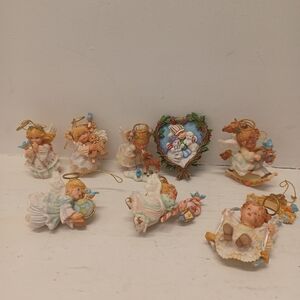 Ashton-Drake Holly Day Angels Heiloom Holiday / Polar Pals Ornaments Set Of 8
